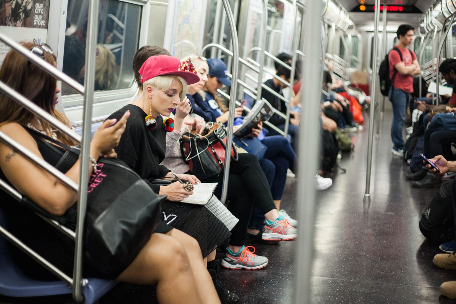 Singer and songwriter for Pendulum People, Nova, says she loves writing her lyrics on the subway. She explains that she gets inspiration from watching people mo