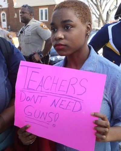 Kenidra Woods Teachers Don't Need Guns