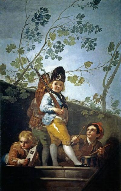 Boys Playing Soldiers