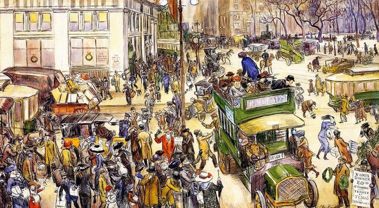 A Tale Of Two Christmases: William James Glacken - Christmas Shoppers
