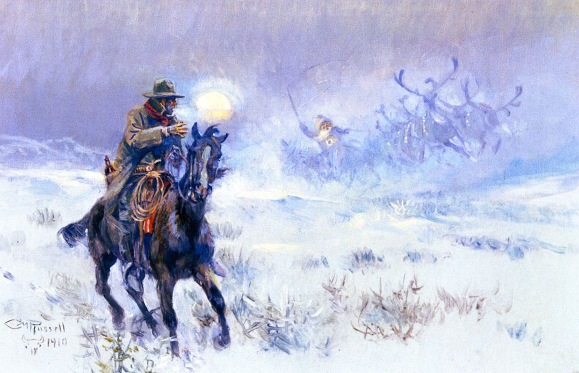 Charles M. Russell - Seeing Santa Claus Highlark Feature
