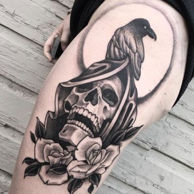 Rose and Skull Tattoo