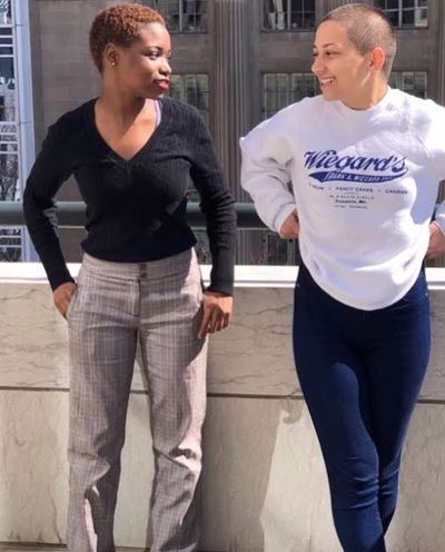 Kenidra Woods and Emma González at March For Our Lives DC.