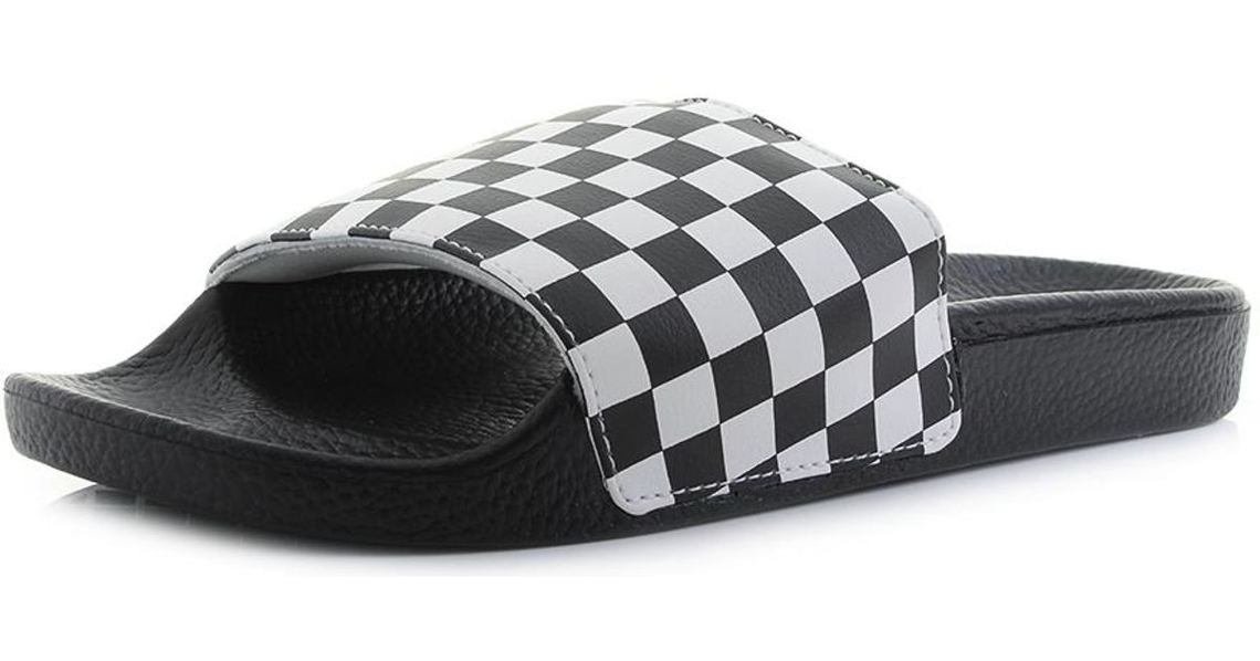 Vans White Slide On Checkerboard Sliders