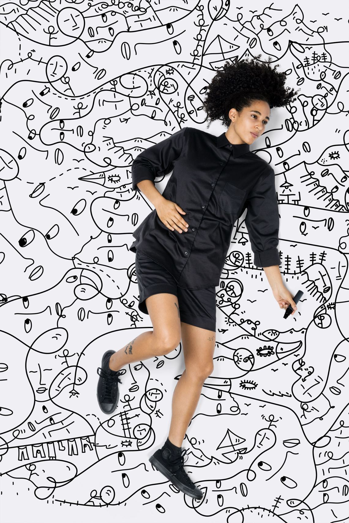 Conversation with Shantell Martin about her collabswith Puma, 1800 Tequilla, Kendrick Lamar, and BPMs.