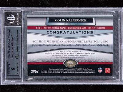 Colin Kapernick Collector Shares Proceeds From Sale Of Rare Signed Card