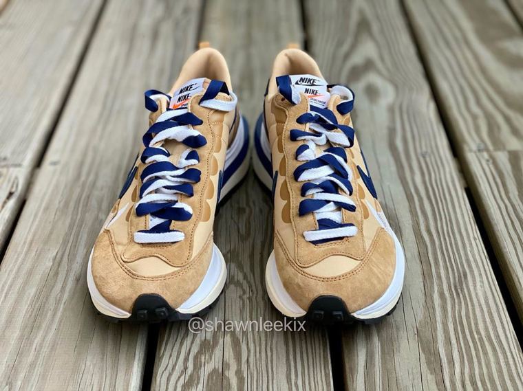 sacai x Nike VaporWaffle "Blue Void" Earth Tone Sneakers